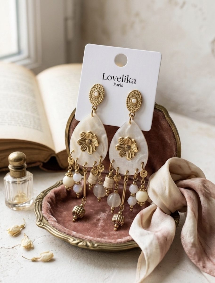 Boucles d’oreilles La Parisienne Nacrée