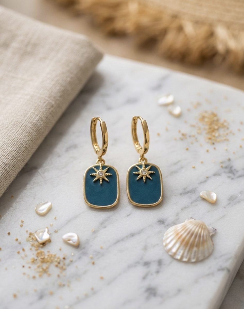 Boucles d’oreilles Étoiles de nacre