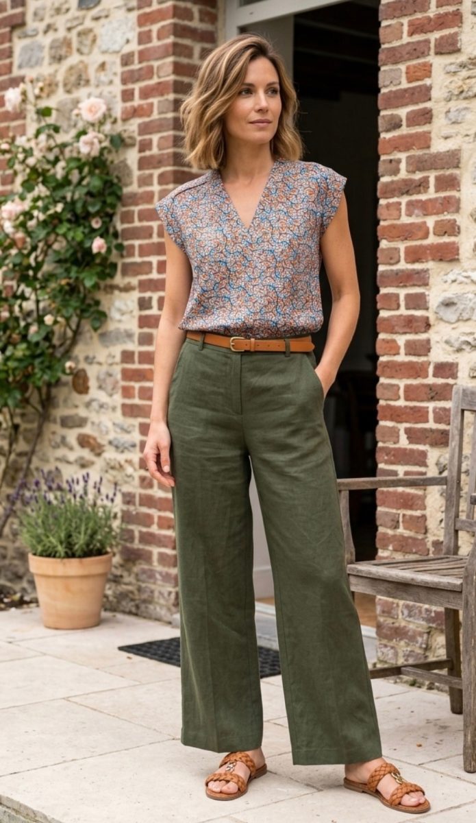 Blouse Little Flowers sans manches