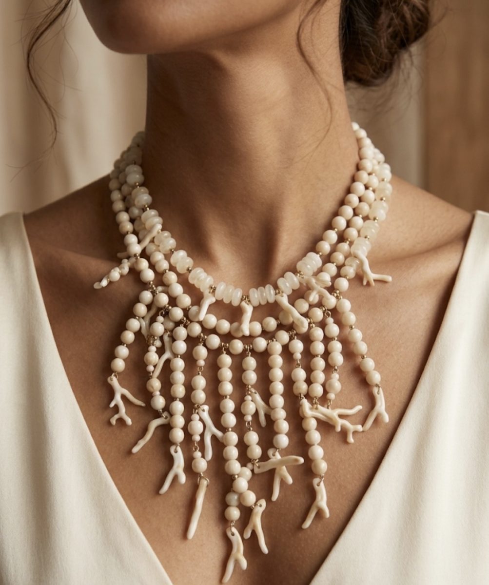 Collier Cascade d'ivoire