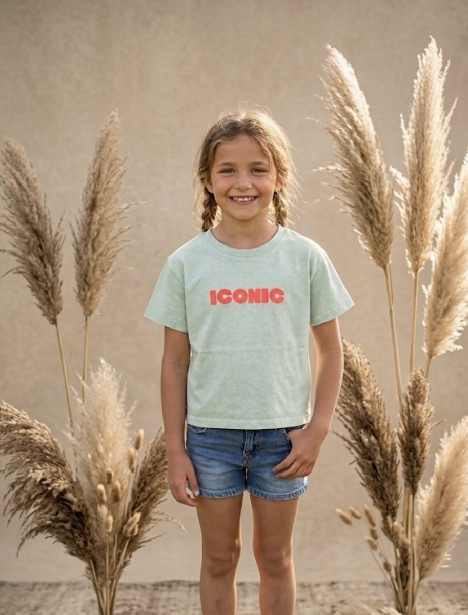 T-shirt iconic green enfant