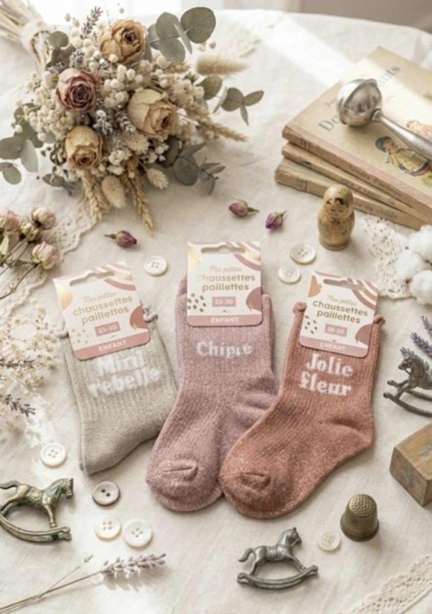 Chaussettes à message fille