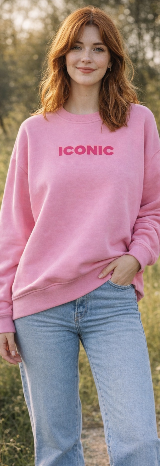 Sweat-shirt iconic rose 