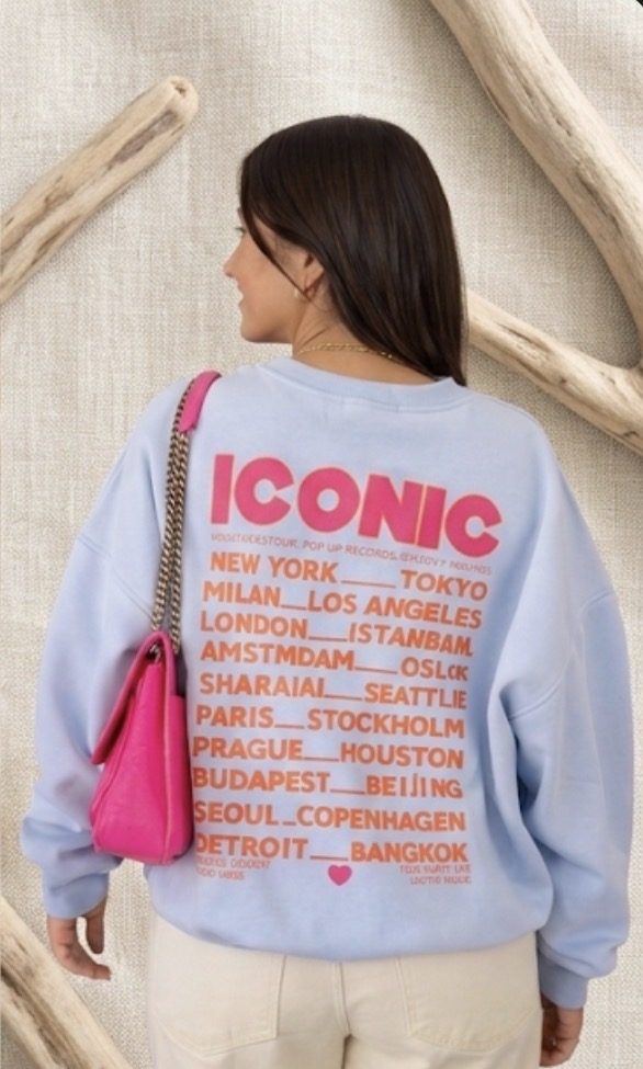 Sweat-shirt iconic bleu ciel