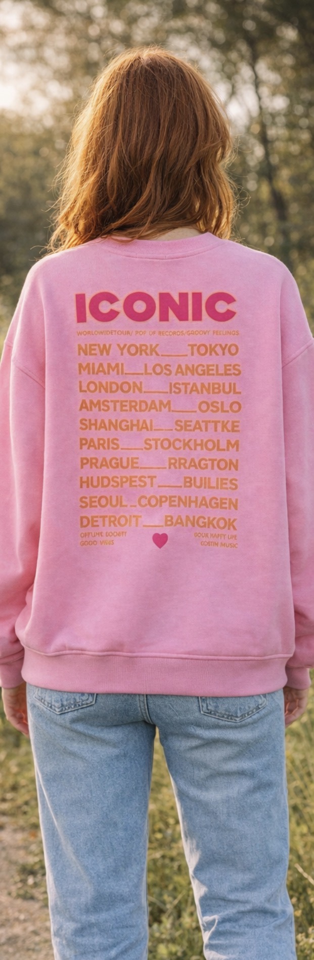 Sweat-shirt iconic rose 