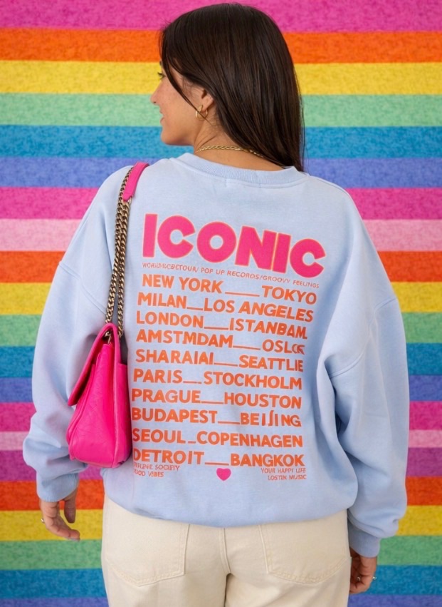 Sweat-shirt iconic bleu ciel