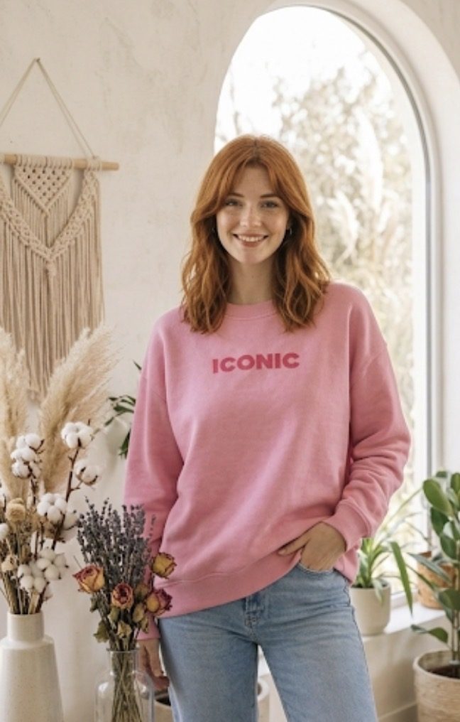 Sweat-shirt iconic rose