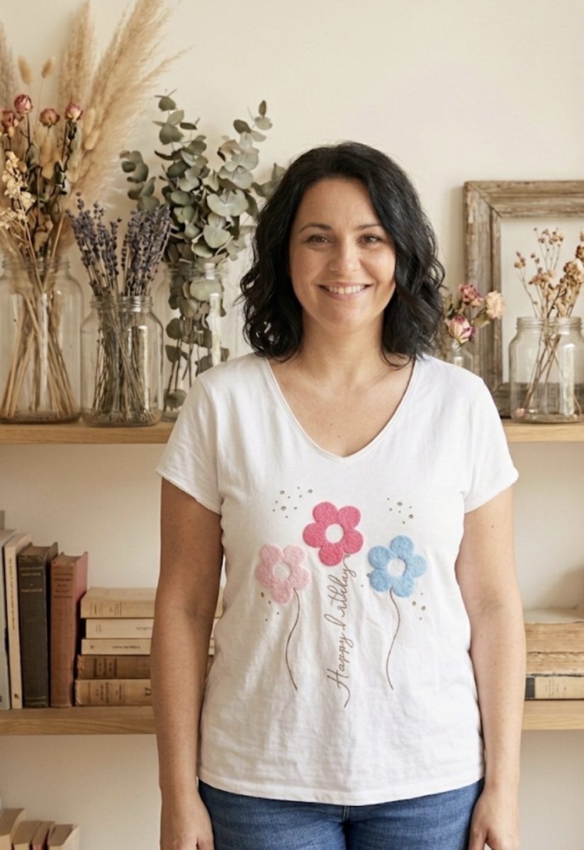 T-shirt Anniversaire floral